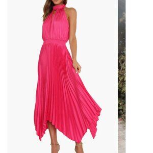 Pink Pleated Dress